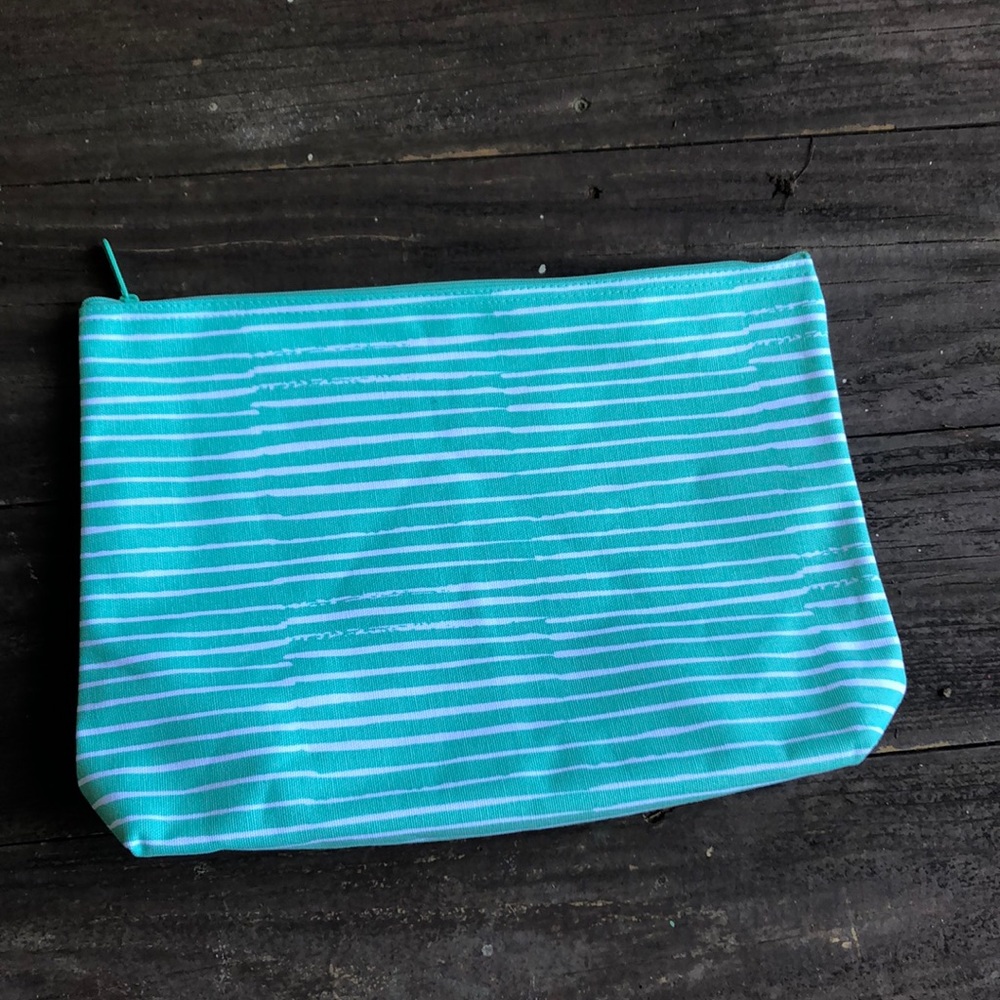 Teal and White Thirty One Bag